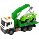 Lean Toys Car Transporter Roadside Assistance Tow Truck 1:16 Green Sound Lights