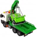 Lean Toys Car Transporter Roadside Assistance Tow Truck 1:16 Green Sound Lights