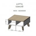 Cama LOTTA 60 coffee table wotan oak/mat black Cama LOTTA 60 coffee table wotan oak/mat black