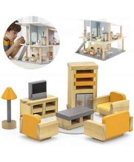 Viga Toys VIGA PolarB furniture set for dollhouse living room