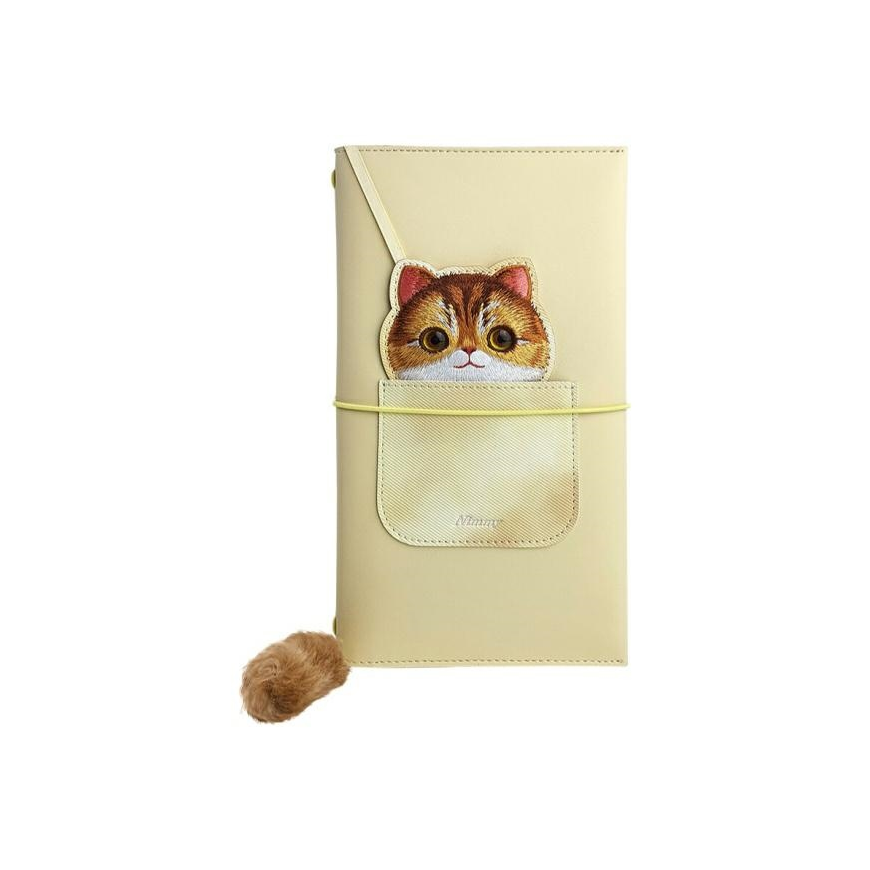 Nimmy rinkinys 2in1 užrašų knygelė + rašiklis haki spalvos Big Eyed Pet 2.0 Cat – 3