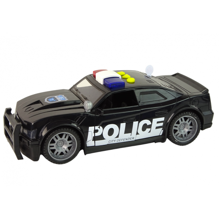 Lean Toys Car Police 1:14 Lights Sounds Black – 2