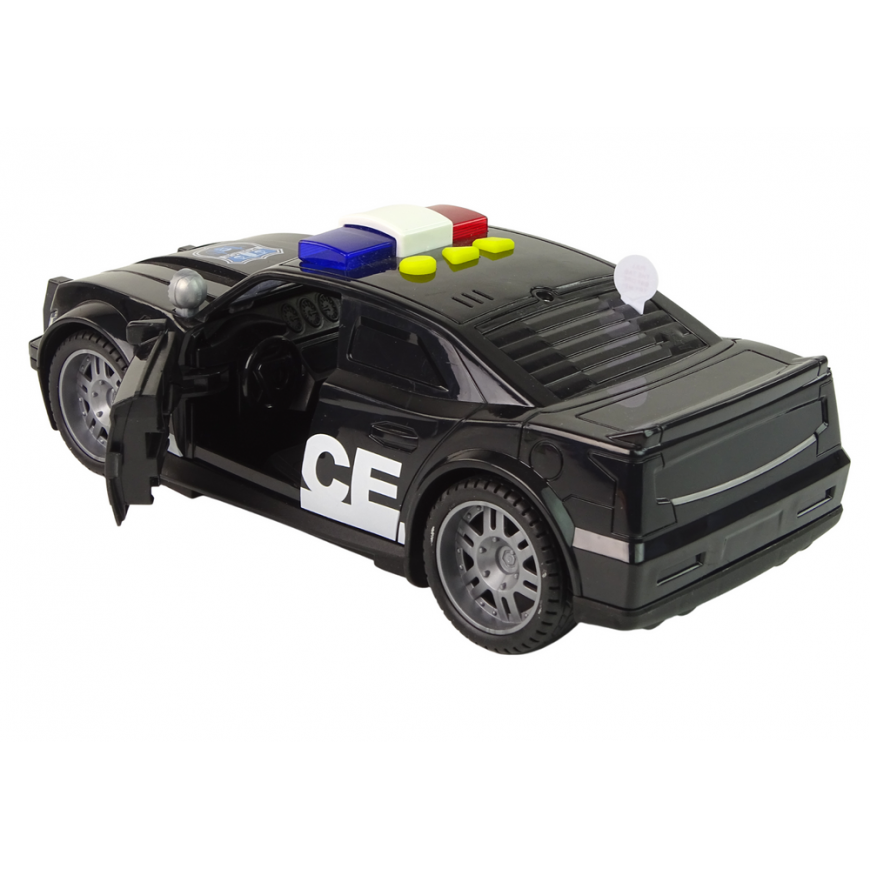 Lean Toys Car Police 1:14 Lights Sounds Black – 3
