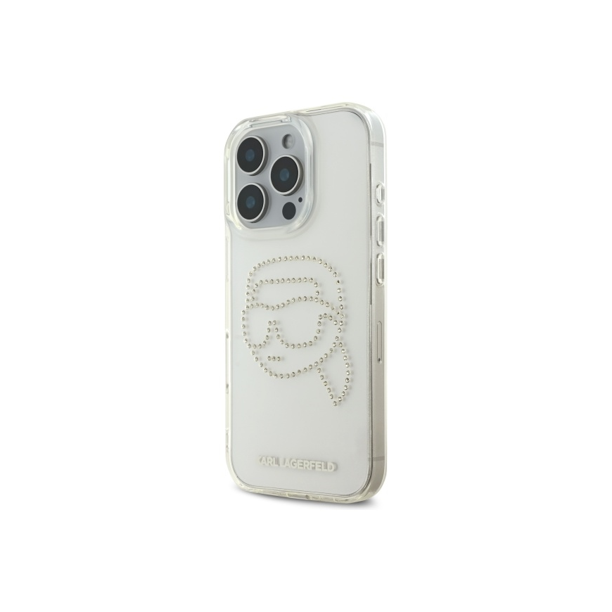 Karl Lagerfeld KLHCP16XHKHDCELT Apple iPhone 16 Pro Max 6.9" phone case transparent IML Rhinestones Karl Head – 3