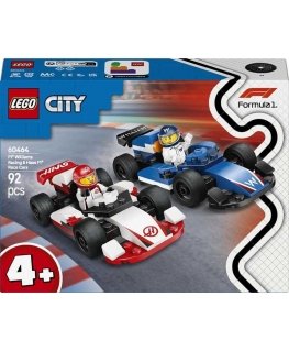 LEGO® City F1® „Williams Racing“ ir „Haas“ F1® lenktyniniai automobiliai (60464)