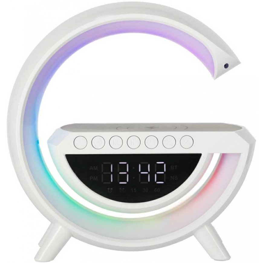 ALARM CLOCK THERMOMETER HYGROMETER 26X5x12CM ARTICasa White