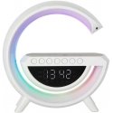 ALARM CLOCK THERMOMETER HYGROMETER 26X5x12CM ARTICasa White