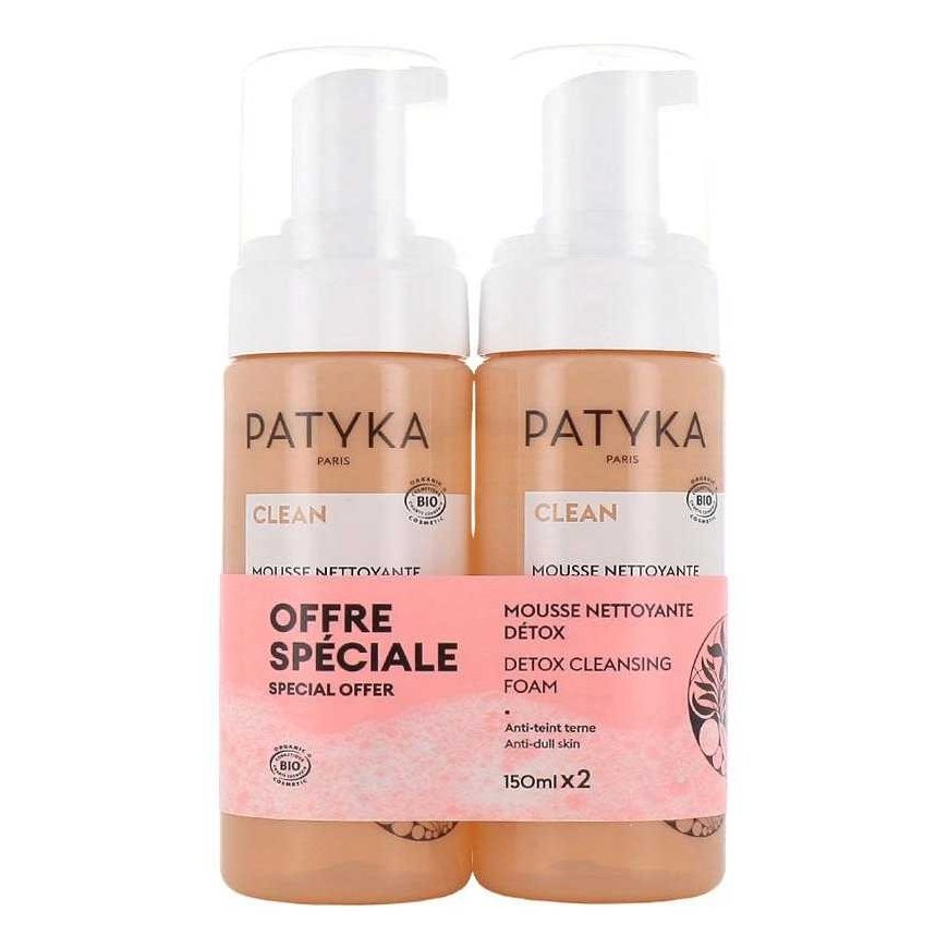 detoxifying cleansing foam Patyka Mousse Nettoyante Detox 2x 150ml