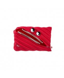 Pencil case ZIPIT Grillz Monster Jumbo Pouch, ZTMJ-GR-RI, Red