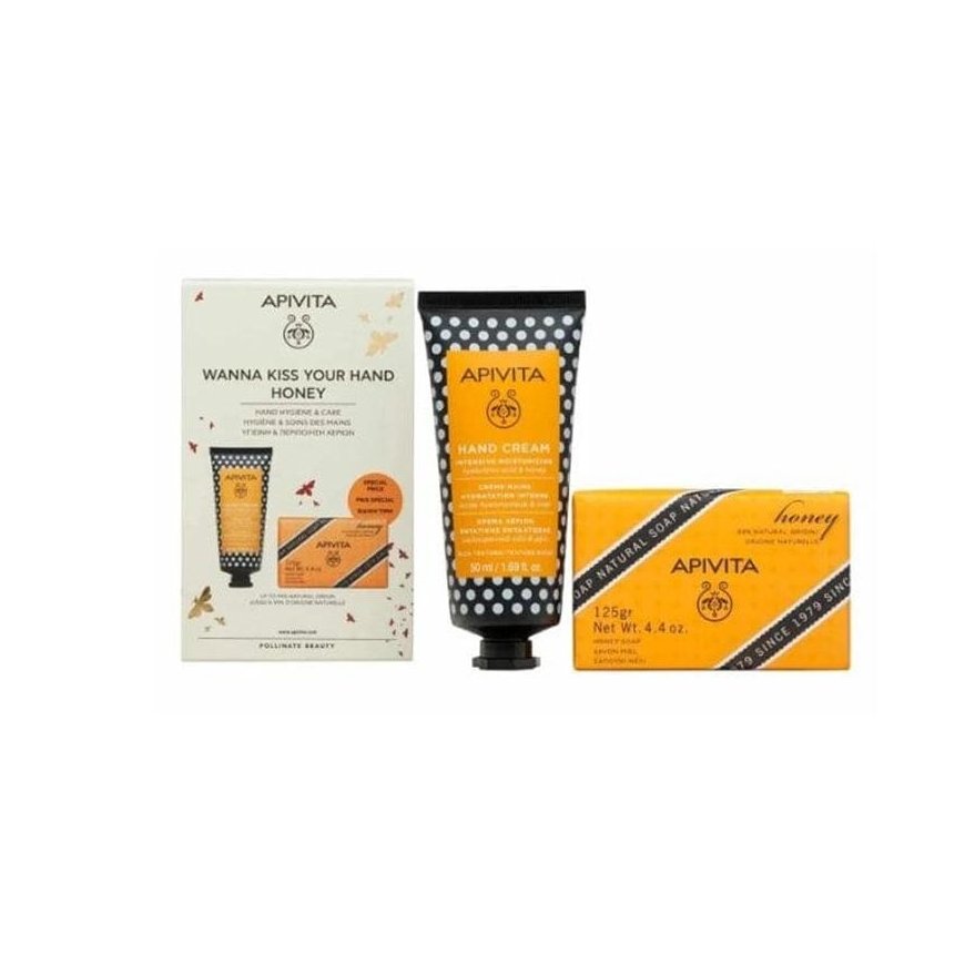 "Apivita" honey hand cream 50g + natural bar soap 125g
