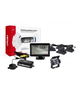 Amio Parking Sensor Kit TFT01 4.3 Inch With Camera HD-501-IR 4 Sensors Black Truck