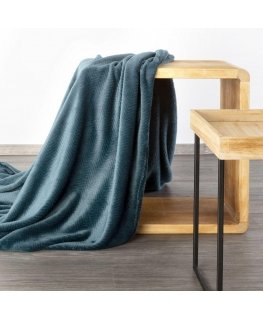 Eurofirany DESIGN 91 CINDY5 Soft and gentle blanket with embossed Christmas tree pattern, 150X200 cm, color: blue