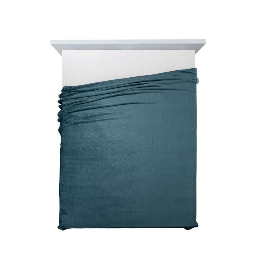 Eurofirany DESIGN 91 CINDY5 Soft and gentle blanket with embossed Christmas tree pattern, 150X200 cm, color: blue – 2