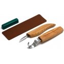 Drožinėjimo rinkinys BeaverCraft S02 4 vnt. šaukštų ir kitų medienos gaminių drožinėjimui