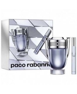Paco Rabanne Invictus Eau De Toilette Spray 100ml set for men 2 pcs