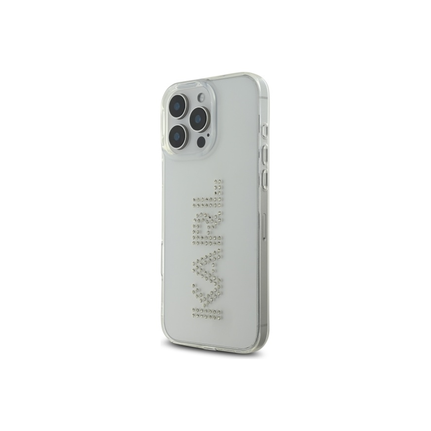 Karl Lagerfeld KLHCP16XHKLSTDCT Apple iPhone 16 Pro Max 6.9" dėklas telefonui skaidrus IML Rhinestones Logo – 3