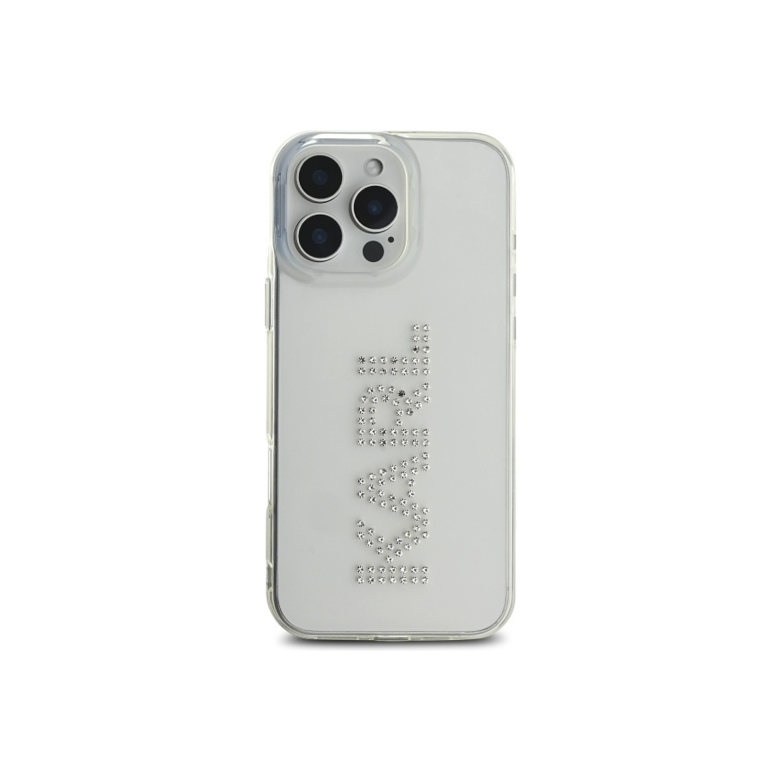 Karl Lagerfeld KLHCP16XHKLSTDCT Apple iPhone 16 Pro Max 6.9" dėklas telefonui skaidrus IML Rhinestones Logo – 4