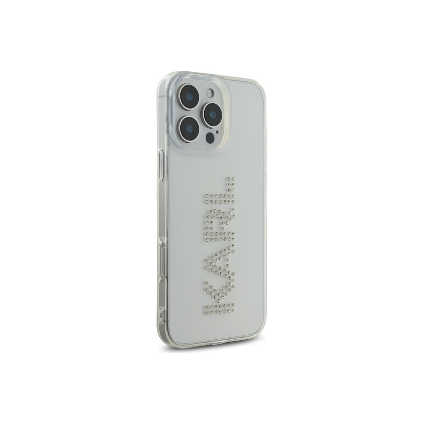 Karl Lagerfeld KLHCP16XHKLSTDCT Apple iPhone 16 Pro Max 6.9" phone case transparent IML Rhinestones Logo – 5