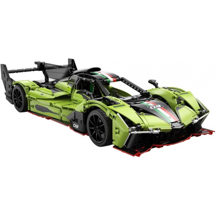 Klocki konstrukcyjne CaDA Samochód 54 cm autko rycssowe green rycssówka Phantom Wing Auto Chassis 1817 parts 1:10 – 4