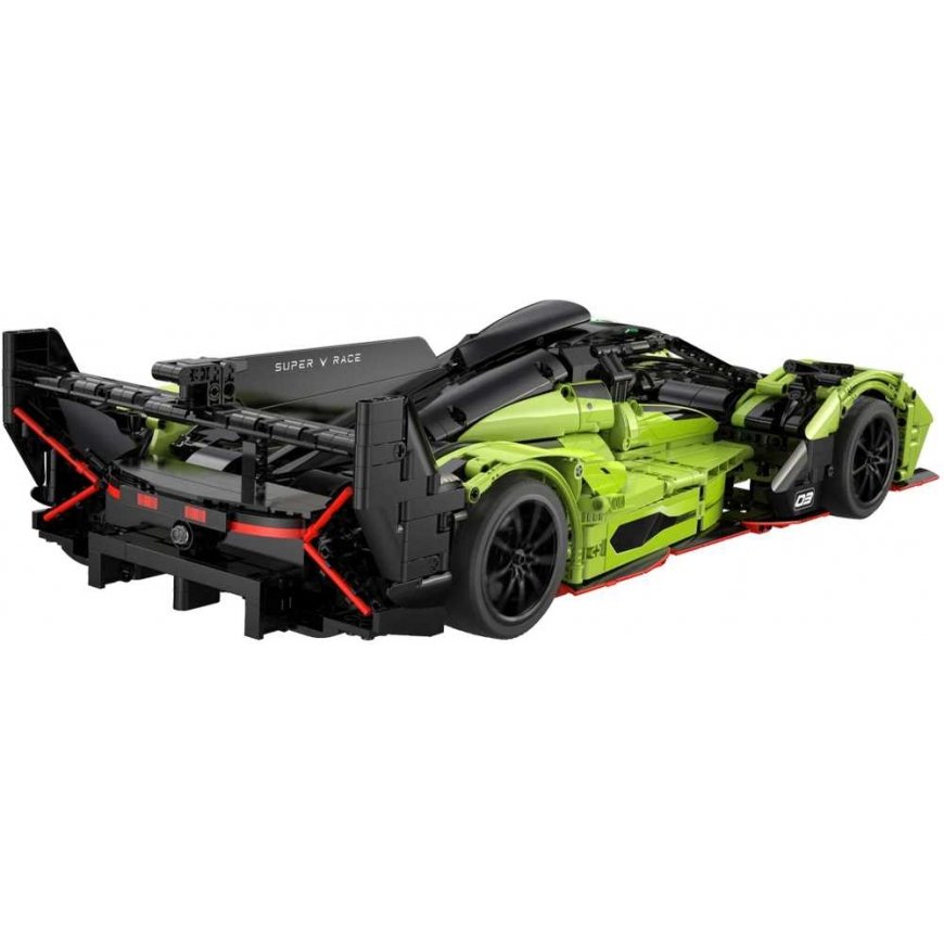 Klocki konstrukcyjne CaDA Samochód 54 cm autko rycssowe green rycssówka Phantom Wing Auto Chassis 1817 parts 1:10 – 5