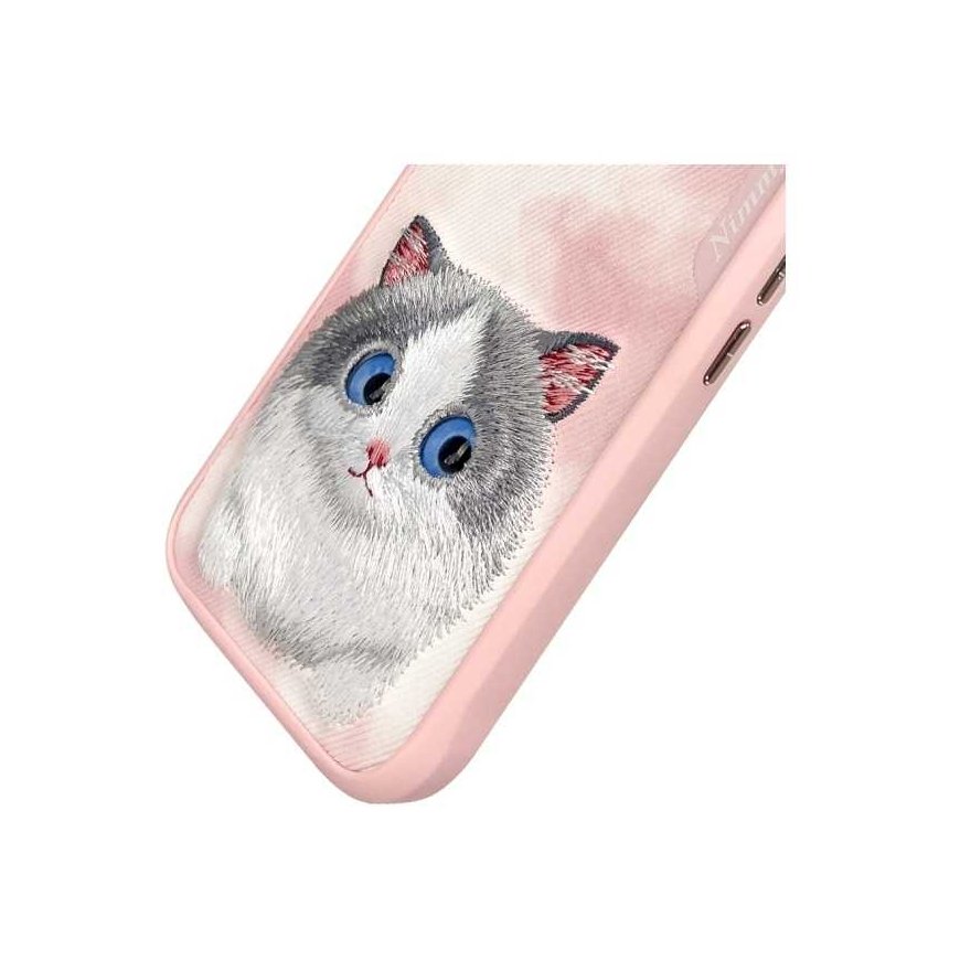 Nimmy Case for iPhone 16 6.1 Pink Big Eyed Pet 2.0 Cat – 5