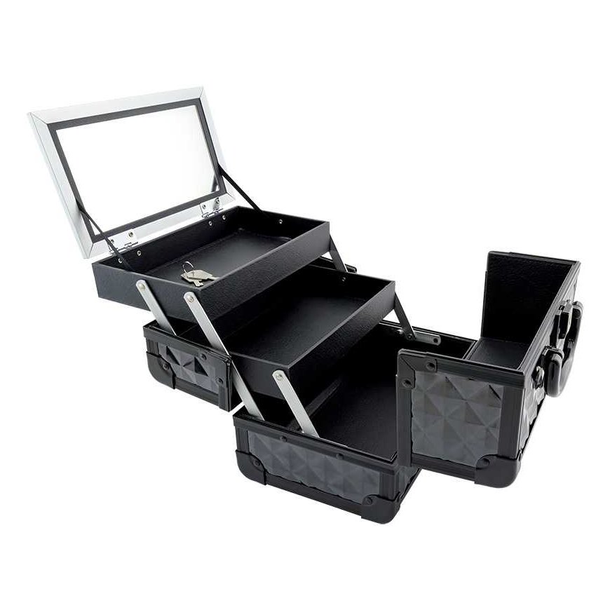 Osom Professional Suitcase Osom DB-096S plastic with aluminum trim, black – 2