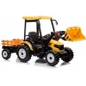 Lean Cars Battery-operated tractor with trailer Hercules Yellow 24V