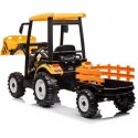 Lean Cars Battery-operated tractor with trailer Hercules Yellow 24V