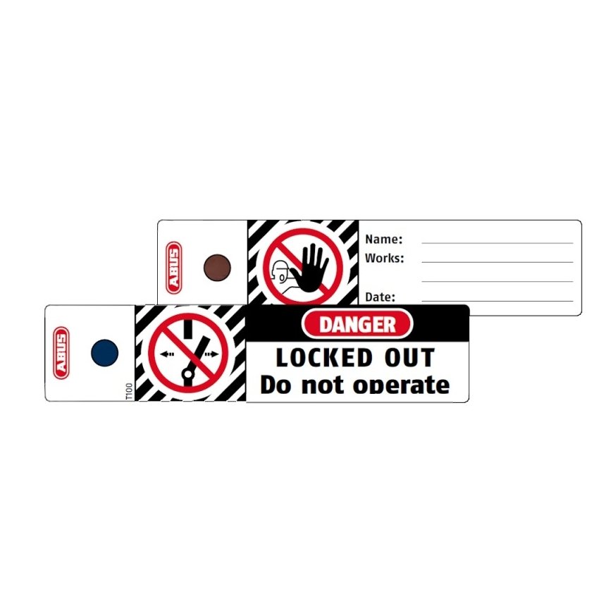 Warning tag ABUS Loto T100, 100pcs.