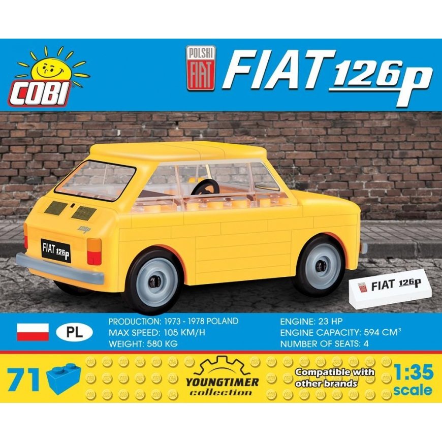 Cobi Statybiniai blokai 71 vnt. Lenkiškas „Fiat 126P“ – 5