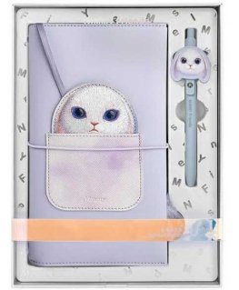 Nimmy set 2in1 notebook + pen purple Big Eyed Pet 2.0 Rabbit