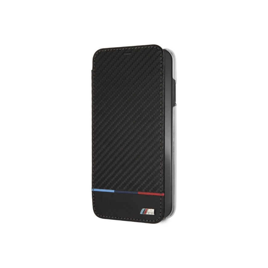 Case BMW BMTRBKI65PUCARTCBKIPhone XS Max book black/black Carbon Tricolor Stripe – 3