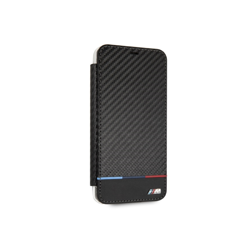 Case BMW BMTRBKI65PUCARTCBKIPhone XS Max book black/black Carbon Tricolor Stripe – 5