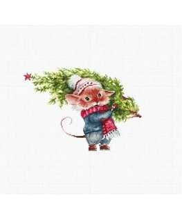 luca S Mouse with fir tree SB1169
