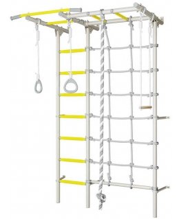 Sports complex (gymnastic wall) SANRO S7 white-yellow, 219.6x154cm