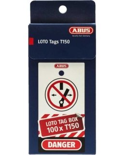 Warning tag ABUS Loto T150, 100pcs.