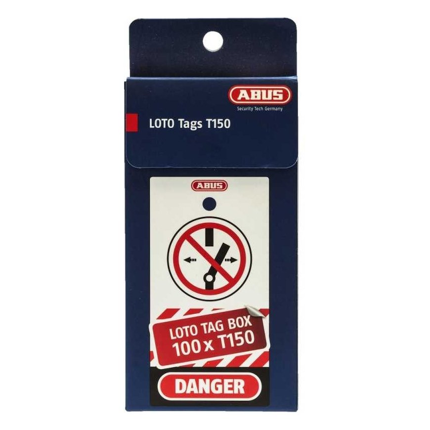 Warning tag ABUS Loto T150, 100pcs.