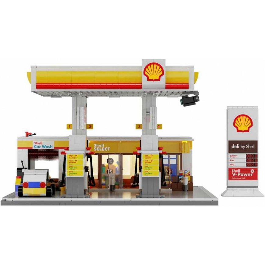 Klocki Konstrukcyjne Cada Budynek Stacja Paliw Shell 1309 dalys C66026W – 3
