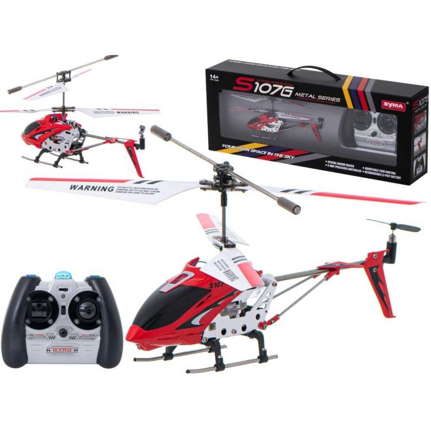 Radio-controlled helicopter SYMA S107G, red – 2