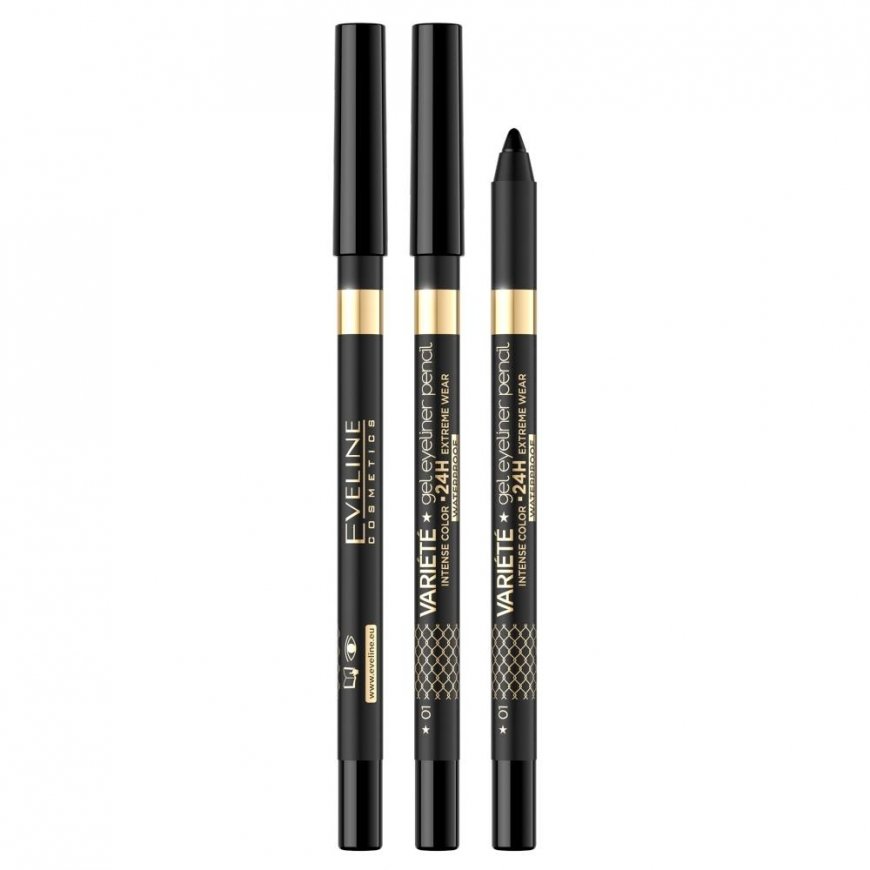 Eveline Cosmetics Variete Waterproof Gel Eyeliner 01 Black