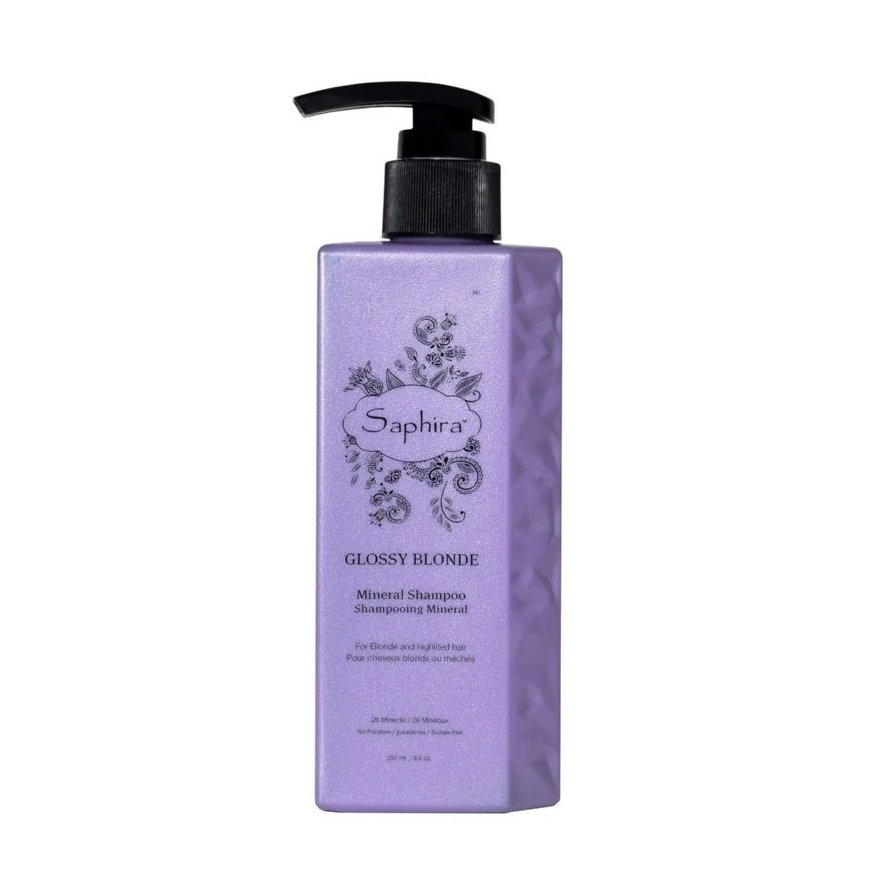 Shampoo for blonde hair Saphira Glossy For blonde hair Shampoo SAFGBS2, 250 ml
