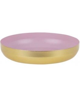 Myhome Cake Stand Soft Gold Pink 25 x 25 x 5 cm MY HOME