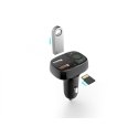 Devia transmitter FM Smart Bluetooth MP3 car charger PD 30W 1x USB-C 2x USB 3A juodas