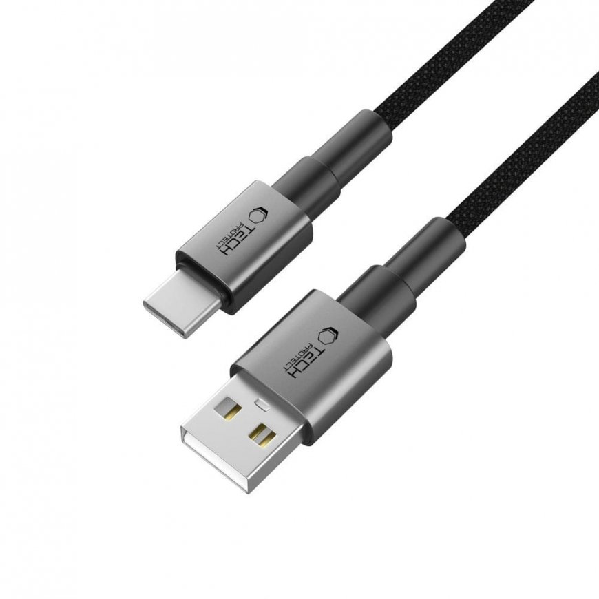 TECH-PROTECT ULTRABOOST DNA TYPE-C CABLE 15W|3A 100CM IRON GREY