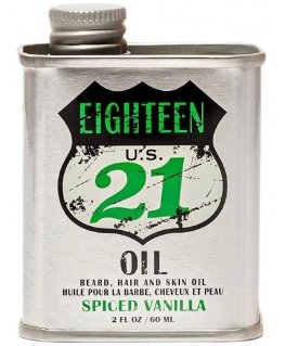 1821Manmade Beard, Hair and Skin Oil 18.21 Man Made Oil Spiced Vanilla, OIL2SV, 60 ml