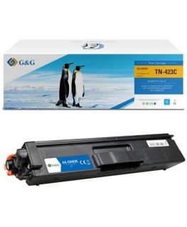 TONER Su G&G suderinami dažai, skirti Brother TN423C, NT-CB423C, žalsvai mėlyna, 4000s
