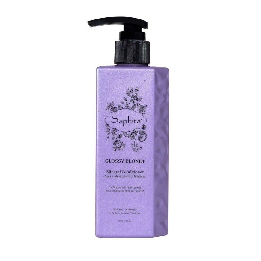 Conditioner for blonde hair Saphira Glossy For blonde hair Conditioner SAFGBC2, 250 ml