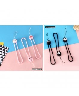 Universal Cartoon Lanyard (short design) Panda Black