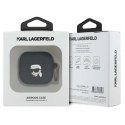 Karl Lagerfeld KLA4RUNIKK AirPods 4 cover juodos spalvos silikoninis Karl Head 3D Karl Lagerfeld KLA4RUNIKK AirPods 4 cover juodos spalvos silikoninis Karl Head 3D