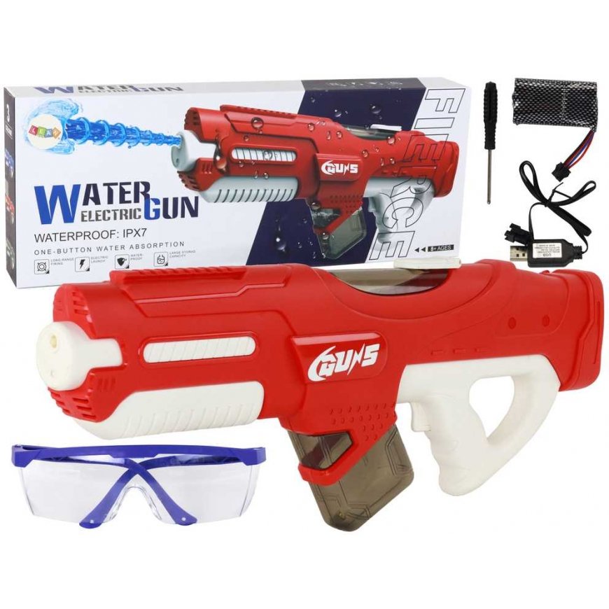 Lean Toys Large Red Water Gun 750ml Glasses